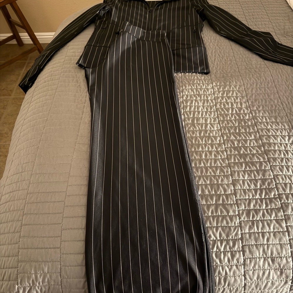 Zella Black Pinstripe Jacket & Pants